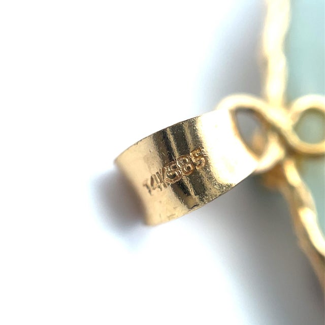 Vintage 14k Gold Chinese Dragon & Phoenix Multi-Stone Pendant For Sale In New York - Image 6 of 8