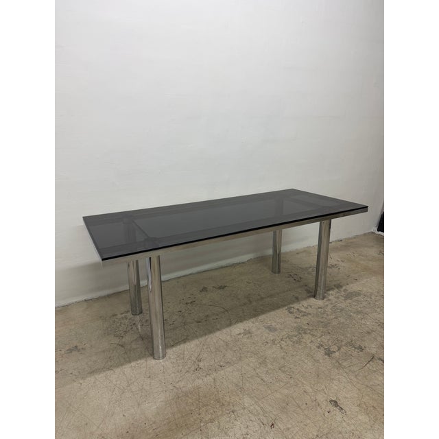 Tobia Scarpa Tobia Scarpa Smoked Glass “Andre” Dining or Conference Table for Gavina, 1970s For Sale - Image 4 of 18