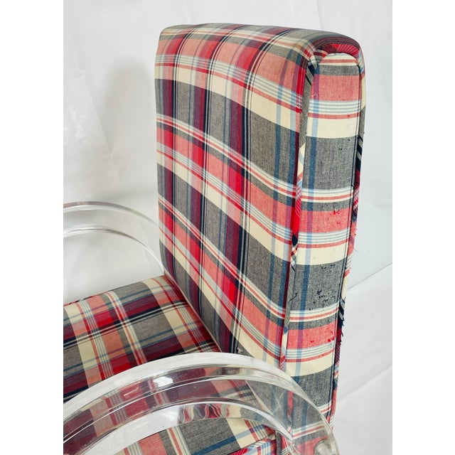 Pair of Lucite “Waterfall” Armchairs by Charles Hollis Jones, Signed 1972 For Sale - Image 16 of 17