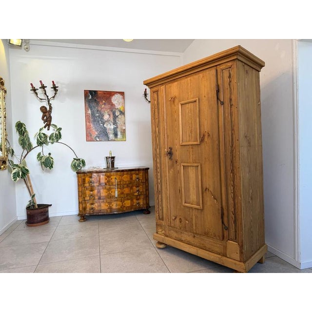 Baroque Farmhouse Cabinet in Softwood For Sale - Image 6 of 14