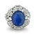 Contemporary 1950s Mid-Century Gia 7.41 Carat Burma No Heat Sapphire Diamond Platinum Cluster Ring, Size 6.75 For Sale - Image 3 of 7