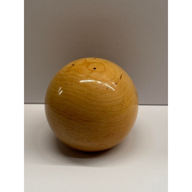 Mid-Century Modern Geometric Two-Tone Nesting Wood Salt and Pepper Shakers For Sale - Image 10 of 12