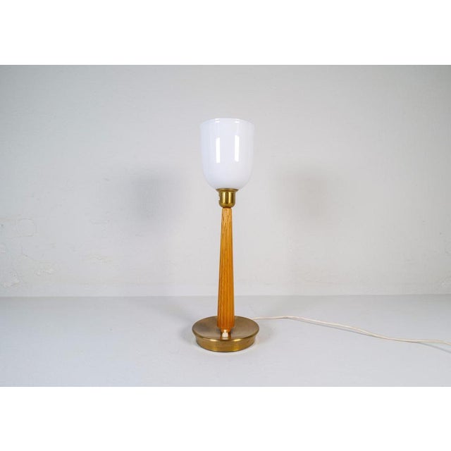 ASEA Mid-Century Modern Table Lamp attributed to Hans Bergström for Asea, Sweden, 1950s For Sale - Image 4 of 17