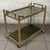 Modern Bar Cart in Gold and Chrome Metal with Smoked Glass, 1970s For Sale - Image 9 of 9