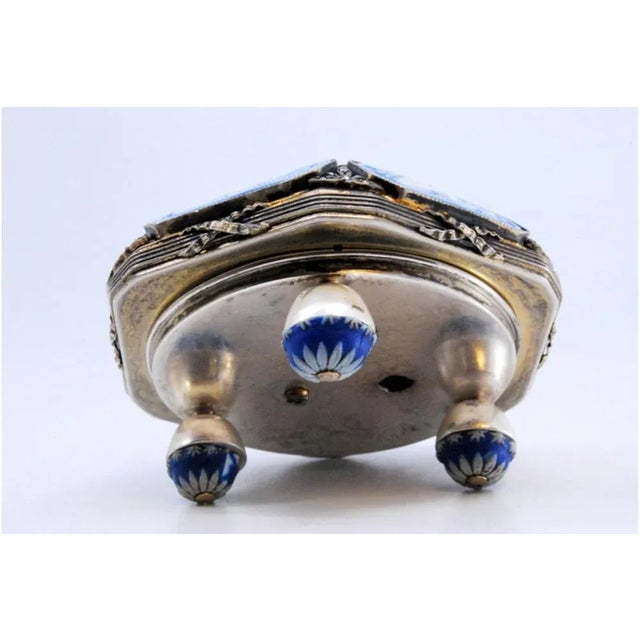 Silver Table Bell with Relief Mosaic Applications, in Very Good conditions. Designed before 1890 This piece has an...