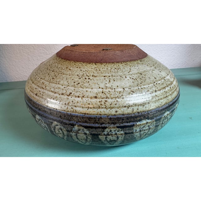 Arts and Crafts Vintage Signed O Bucher Pottery Art Bowl Pristine C1960 For Sale - Image 10 of 17