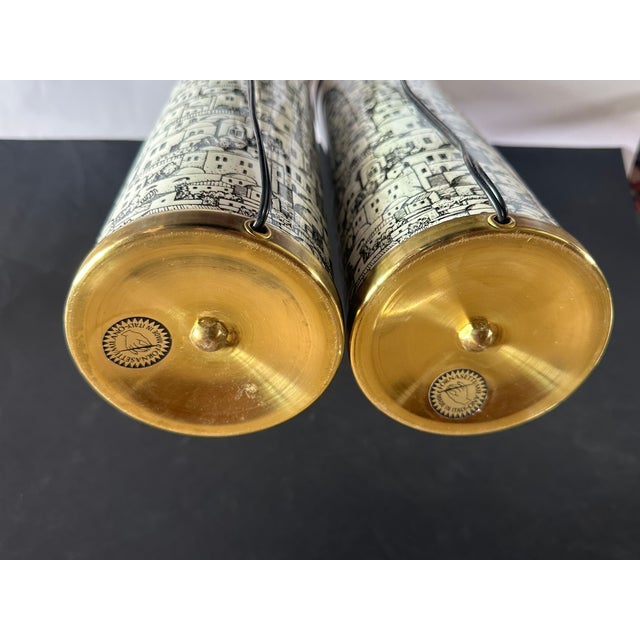 Pair of Vintage Italian Table Lamps by Fornasetti For Sale - Image 6 of 7