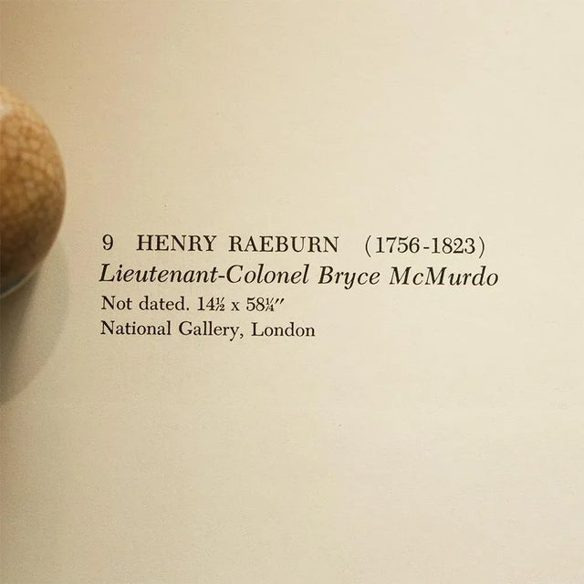 1950s 1956 After Henry Raeburn "Lieutenant-Colonel Bryce Mid-Century Modernurdo", Vintage Full-Color Print For Sale - Image 5 of 8