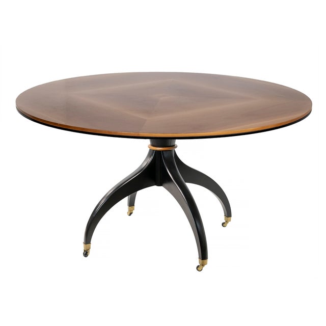 1980s Mid-Century Italian Round Dining Table from Giorgetti, 1980s For Sale - Image 5 of 5