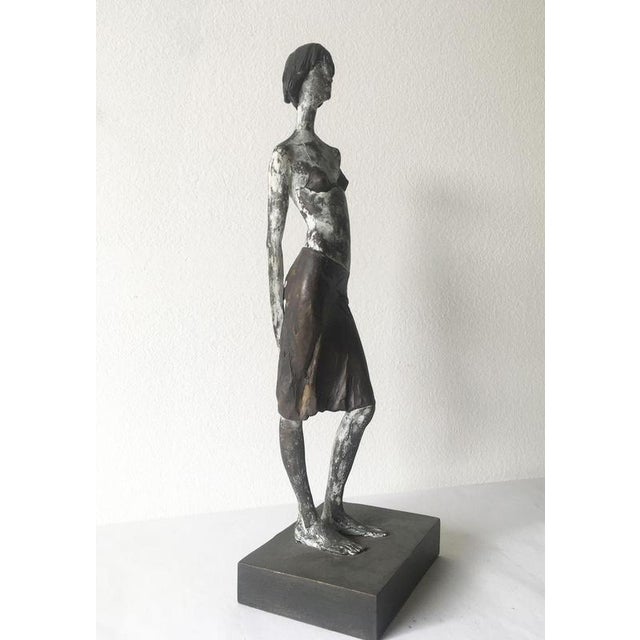 Italian Cast Lost Wax and Bronze Sculpture by Aron Demetz Guardando, 2004 For Sale - Image 18 of 18