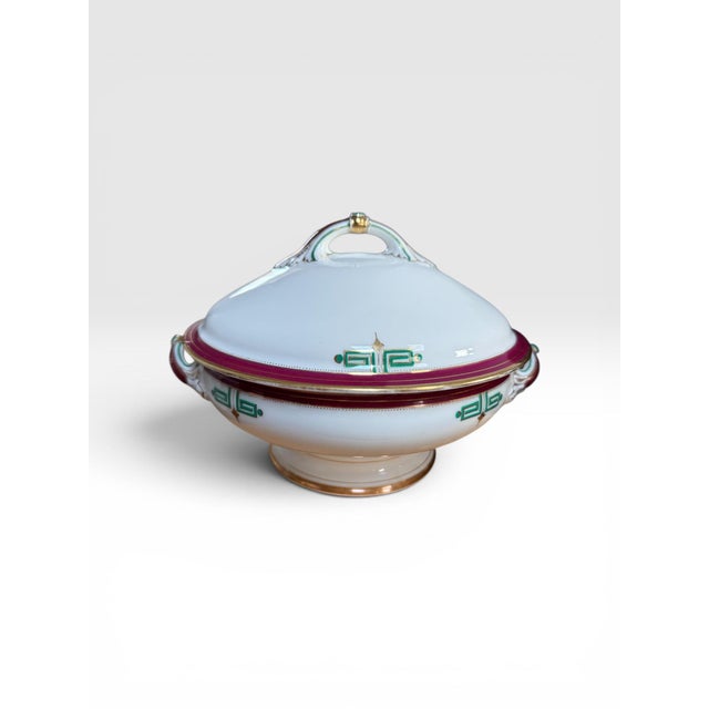 Antique Richard Briggs Boston Neoclassical Dessert Service With Gold Gilt Eight-Piece Set For Sale In Portland, ME - Image 6 of 18