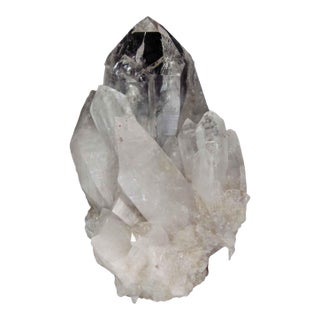 Large Clear Quartz Crystal, 85 Pounds, 20 Inches on Stand (Brazil #G0194) For Sale