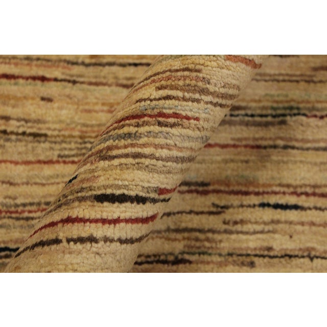 Textile Modern Gabbeh Beige/Rust Wool Rug - 4'0'' X 5'9'' For Sale - Image 7 of 10