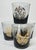 Mid-Century Smoke and Gold Atomic Double Old Fashioned Glasses- Set of Four For Sale - Image 4 of 10