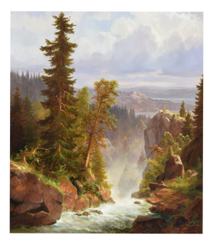 Hermann Dieste, Mountain Landscape, 1990s, Oil Painting on Canvas, Framed