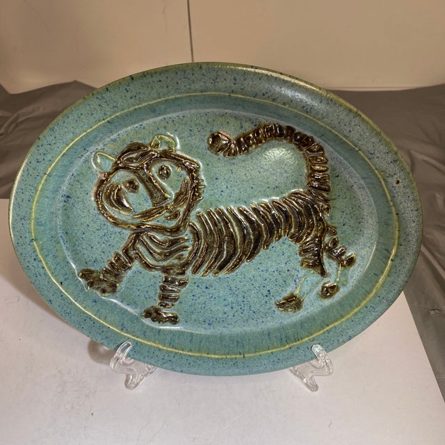 Bennington Pottery/1960s Ceramic Tiger Plaque by David Gill For Sale - Image 12 of 12