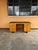 Mid-century green top and eight drawers wooden desk by anonima castelli a wooden desk with eight drawers and green top....