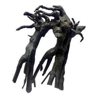 Mid Century Modern Brutalist Heavy Bronze Gregg LeFevre Solid Bronze Sculpture For Sale