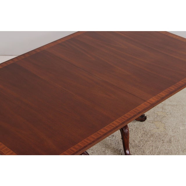 Hickory Chair Mahogany Inlaid Dining Table For Sale - Image 14 of 18