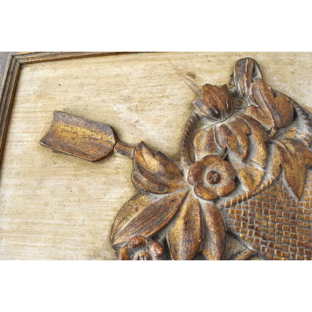 Late 18th Century Antique 18th-Century Louis XVI French Over-Door Architectural Wood Panel For Sale - Image 5 of 12