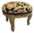 Vintage Hand Needlepoint Embroidery Bird & Flowers Design Footstool For Sale