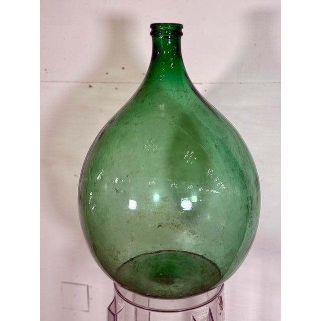 Vintage French Dame Jeanne Demijohn Wine Bottle For Sale - Image 4 of 7