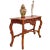 A gorgeous Rococo-style, hand-carved wooden console table with a spectacular pink-hued marble top, hand-crafted by an...