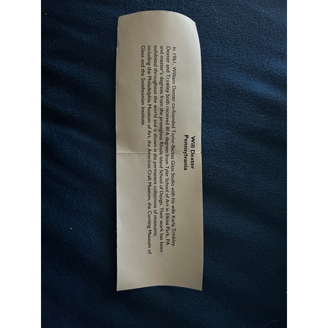 Pair of Hand Blown Glasses by Taylor-Backes Glass Studio Golden Color For Sale - Image 11 of 11