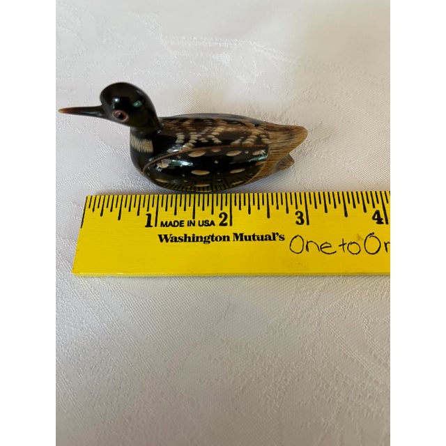 Brown 2000s Hand Craft Water Bird, Buffalo Horn For Sale - Image 8 of 9