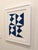 Upton Home “Trestle Royal” abstract print from 2018, featuring a bold geometric composition in saturated royal blue...