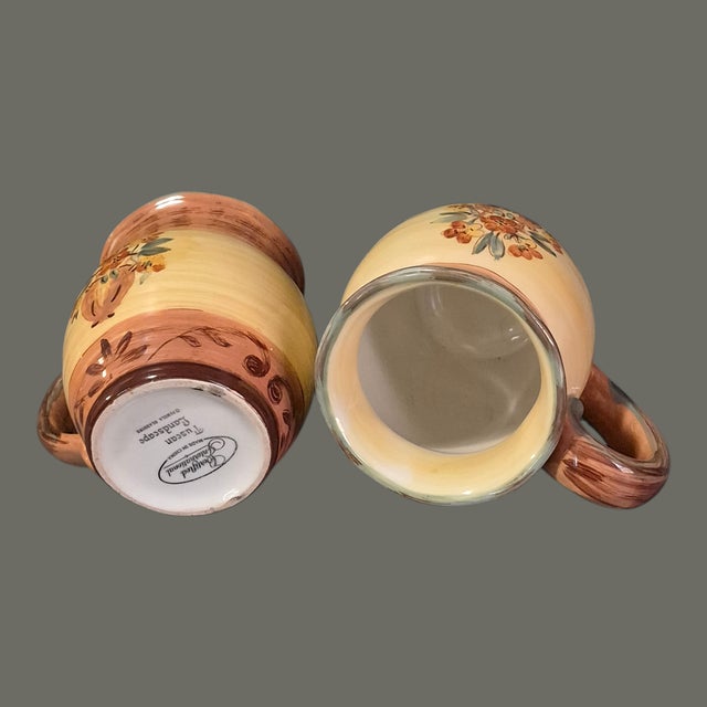 Late 20th Century Italian Tuscan Landscape by Pamela Gladding Three Coffee Tea Mugs For Sale - Image 4 of 6