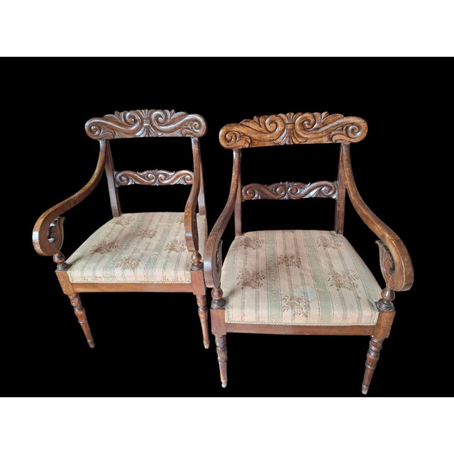 Wood Charles X Style Armchairs in Wood, Early 1900s, Set of 2 For Sale - Image 7 of 18