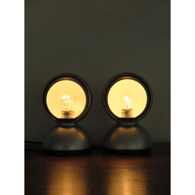 Mid-Century Modern Eclisse Table Lamps by Vico Magistretti for Artemide, 1960s, Set of 2 For Sale - Image 3 of 18