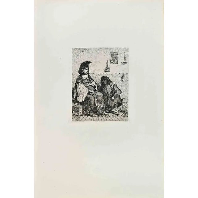 Juive d'Alger is an artwork realized by Alfred Cadart in the 1870s. Etching. Image size:21x16 Good conditions. Realized...