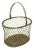 French Basket 1950s Woven Brass For Sale