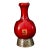 1990s Modern Enamel Pomegranate Dreidel Sevivon Solid Metal Gilt Hebrew Letters Base Stand For Sale
