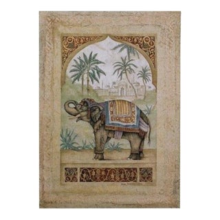 Exotic Elephant II Loom Woven Tapestry - 132 X 94 Cm (4'4" X 3'1") - Requires Rod Size 2 For Sale
