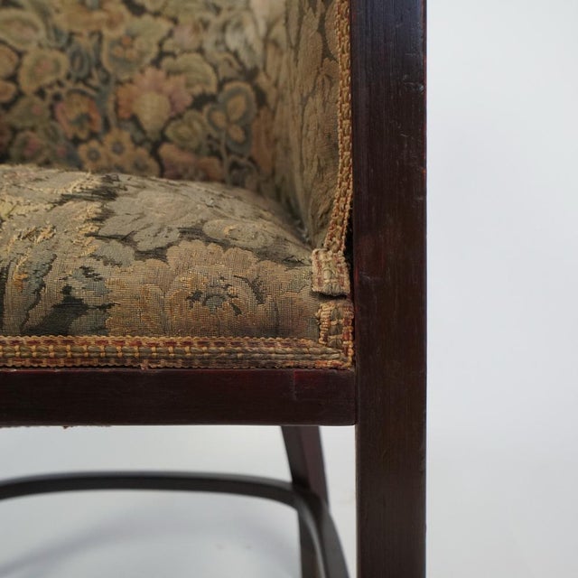 Chair Model 330/F with Original Fabric by Josef Hoffmann for Jacob & Josef Kohn, 1890s For Sale - Image 3 of 9