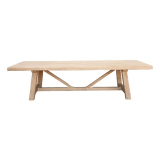 The Rousillian, Monumental 120" Reclaimed Wood Tavern Table For Sale