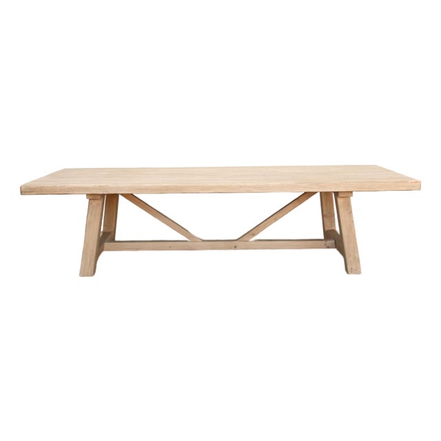 The Rousillian, Monumental 120" Reclaimed Wood Tavern Table For Sale