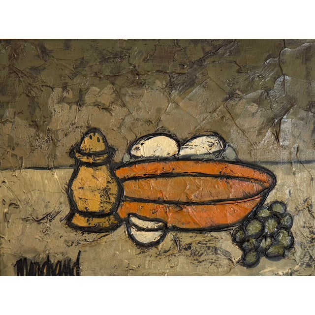 An investment-grade masterwork of post-war European modernism, this rare, museum-quality culinary still life by Philippe...