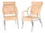 Wicker and Blackened Iron Armchairs, 1990s, Set of 2 For Sale