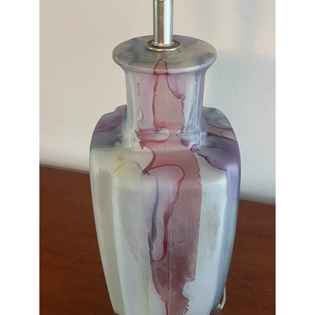 Transparent Mid Century Modern Bauer “Clearlite” Multicolor Glass Table Lamp, Circa 1960s For Sale - Image 8 of 8