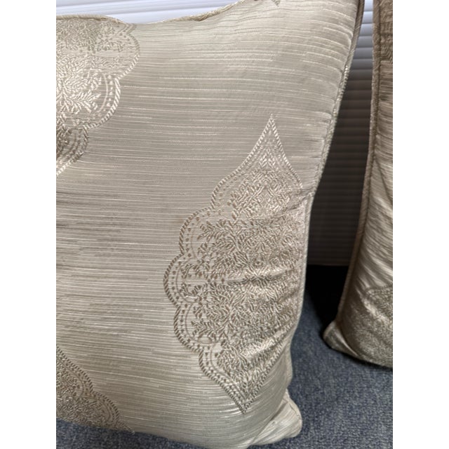 Rowlands Damask Decor Pillows, Pair For Sale In San Francisco - Image 6 of 12
