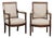 English 19th Century Empire Revival Upholstered Armchairs with Palmettes For Sale