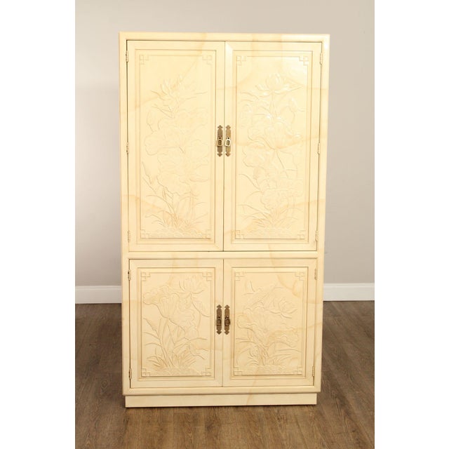 Henredon 'Villa Borghese' Carved and Lacquered Armoire For Sale - Image 14 of 18