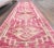 1960s Vintage Pink Geometric Turkish Hand-Knotted Runner For Sale - Image 5 of 9