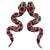 Bochic “Orient” Vintage Ruby & Multi Sapphire Serpent Earrings Set In 18K Gold & Silver Natural Rubies - 4 carat Natural...