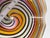 Jozefina Hand-Blown 9” inch Havana Wave Art Glass Vase with Rainbow Cane Swirl For Sale - Image 4 of 9