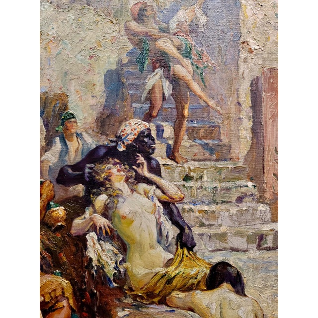 Glenn Crawford Sheffer-Barbarossa Pirates Looting a Village-1920s Oil Painting For Sale In Los Angeles - Image 6 of 13